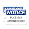 Signmission Place Used Antifreeze Here, 5 in W x Rectangle, Vinyl Decal OS-2PACK-NS-D-35-L-17312 - alternate 1